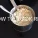 How to cook rice