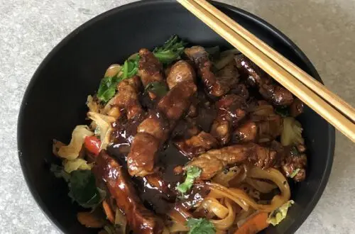 Hoisin Beef on Noodles