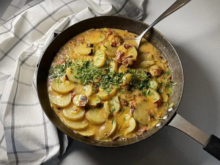 Dijon Potato Chipolata Skillet