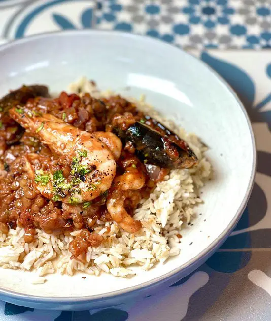Seafood Lentil Ragu