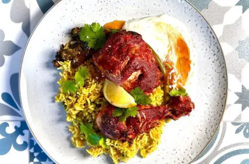 Tandoori Chicken with fragrant rice