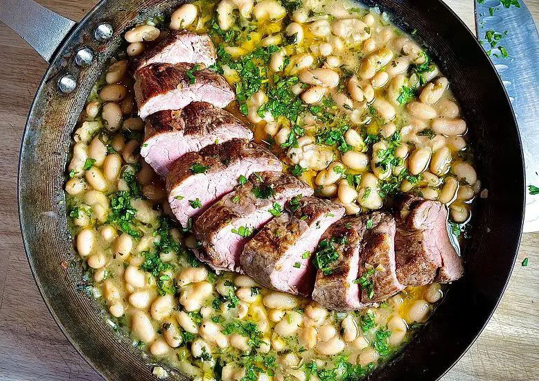 Pork Tenderloin Fillet on Beans