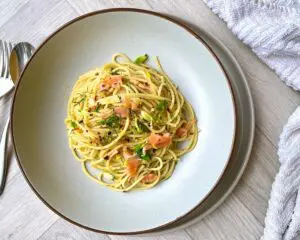 Smoked Salmon Chili Lemon Pasta