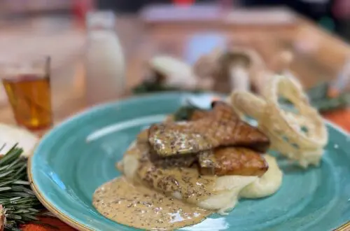Mushroom Steaks Onion Rings