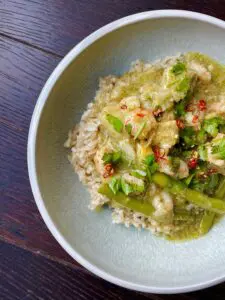 Thai green fish curry