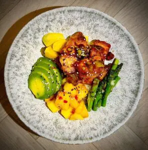 Salmon Teriyaki Poke Bowl