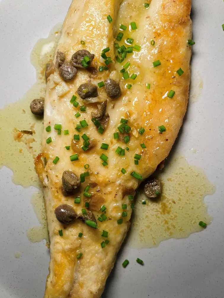 Seabass with Lemon Caper Dressing