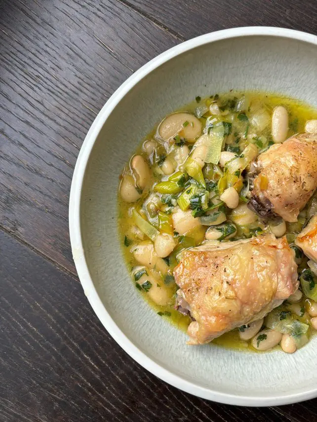 Chicken Leek Butterbean Bake