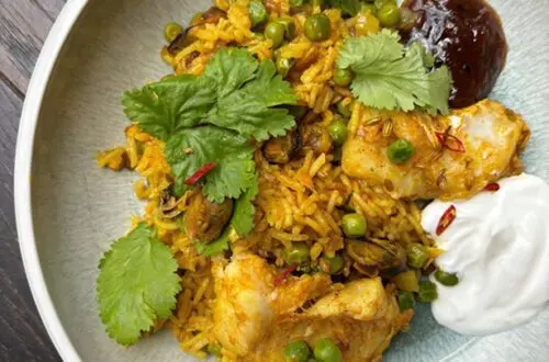 One-pot Indian Spiced Fish Pilaf