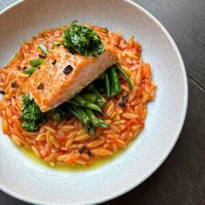Salmon Orzo Gremolata