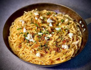 Spaghetti with Lemon Pangritata