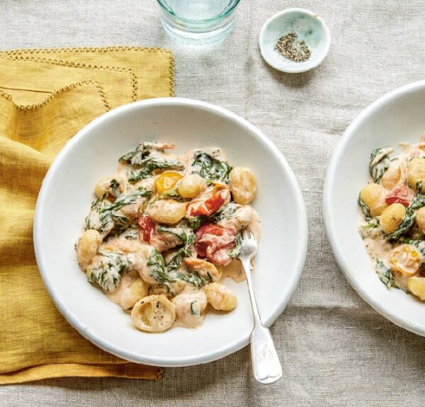 Crispy Lemony Gnocchi with Tomatoes & Spinach Five Dinners Meal Planner