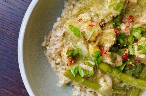 Thai green fish curry
