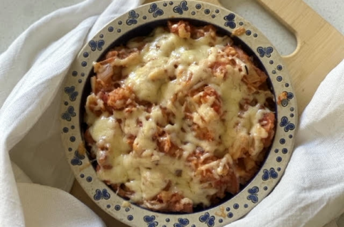 Hearty Meat and Rice Bake - food bank recipe