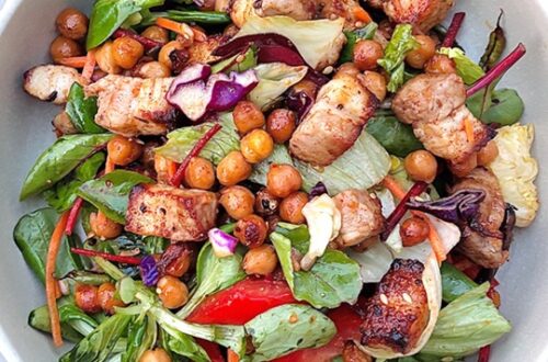 Crispy Chick Pea Pork Belly Salad Airfryer