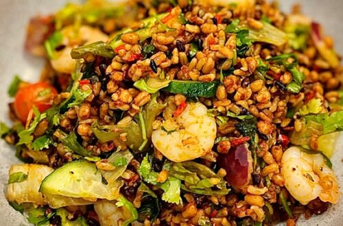 Mixed Grain Warm Prawn Salad