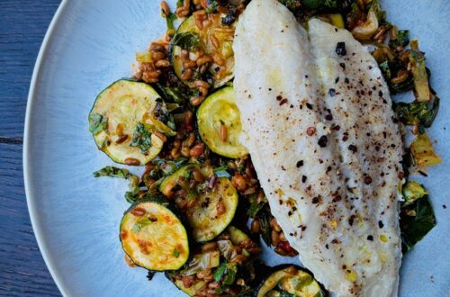 Basa on Warm Salad